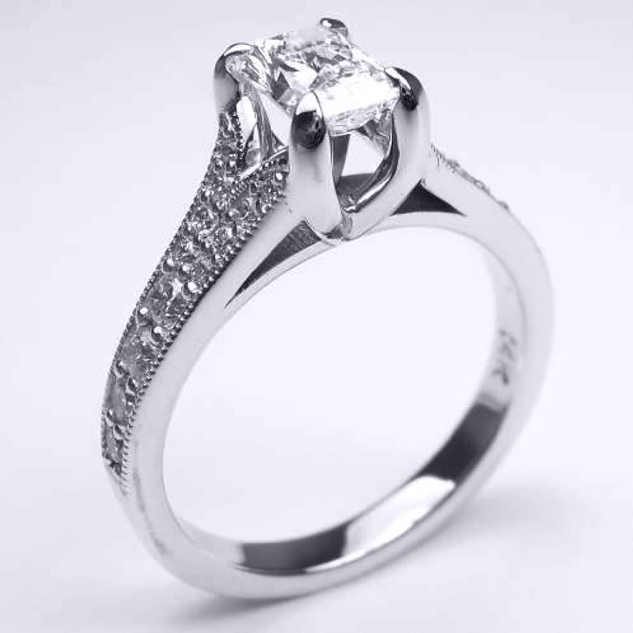 Halo Split Shank Cathedral Set Anniversary Ring, Stunning 1 / 2 / 3 Carat  Round Cut Moissanite Engagement Ring, Handmade Ring, Promise Ring - Etsy