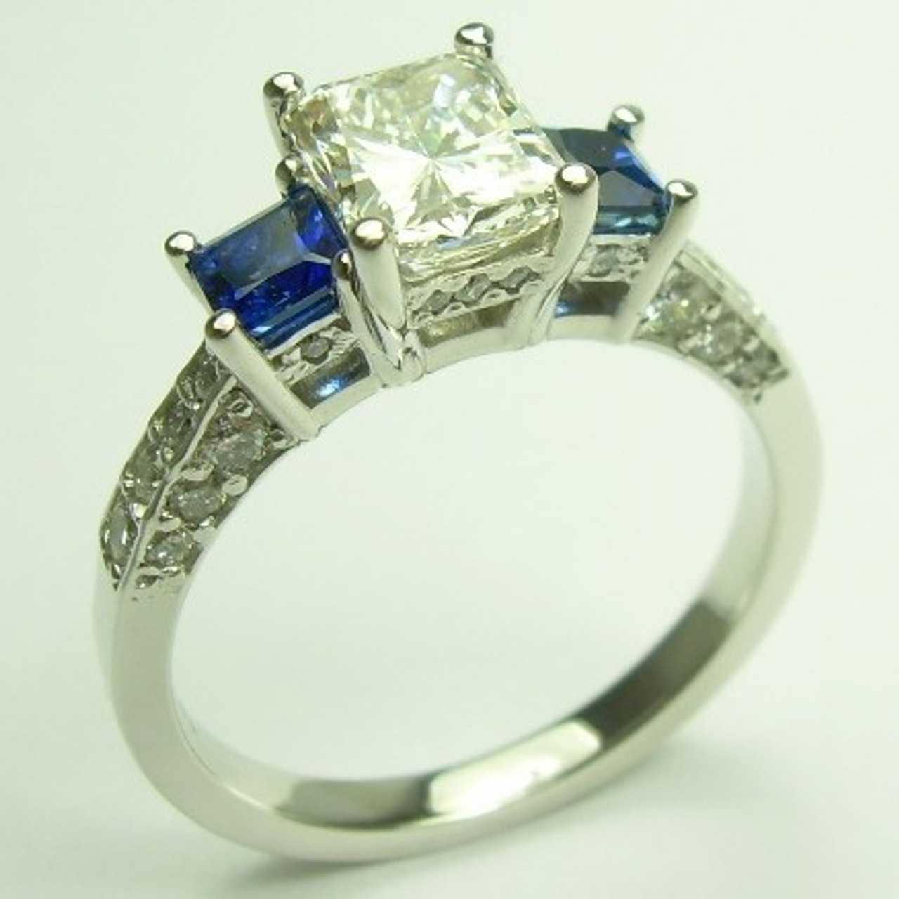 diamond and sapphire engagement ring