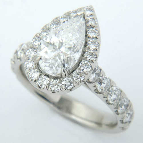 Prong Set Heart Shape Halo Engagement ring - CDG0185 - Gale Diamonds Chicago