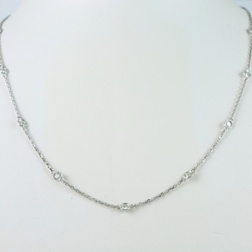 14kt White Gold 1.15ct tw Diamonds by the Yard Chain 14kt White Gold 1.15ct tw Diamonds by the Yard Chain