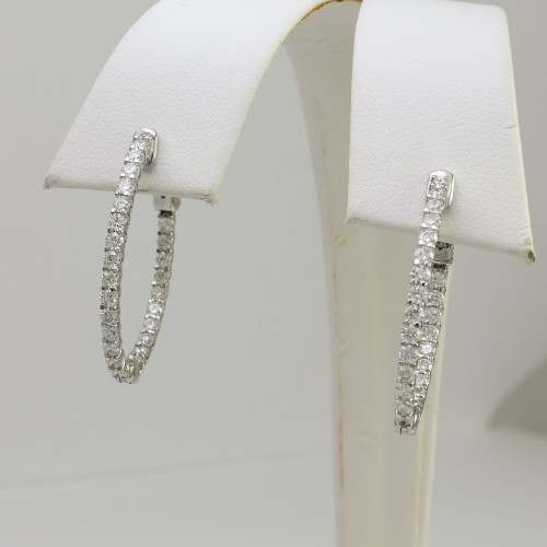 -SOLD- 1.70ct Diamond In-n-Out Hoop Earrings -SOLD- 1.70ct Diamond In-n-Out Hoop Earrings