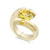 Tension Set Round Brilliant Colored Stone Ring - CDS0029
