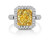 Royal Cup Radiant Cut Colored Stone Ring - CDS0111