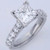 V-Prong Princess Cut Engagement Ring with Scalloped Shank - CDG0177