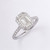 Natural 1.51ct Emerald Cut Diamond Halo Ring