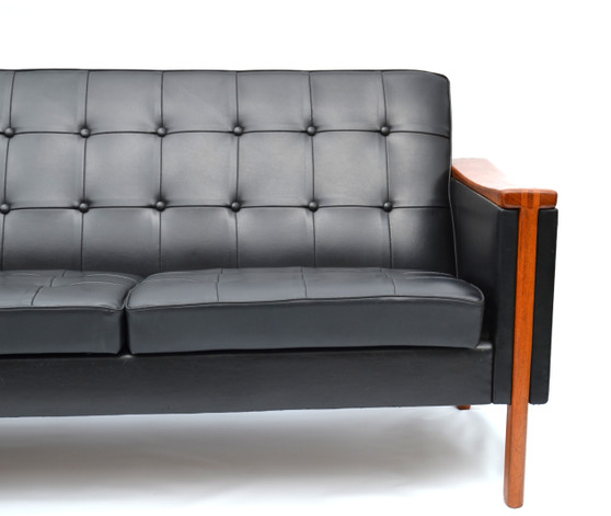 Black Mid Century Vintage Sofa By Bröderna Anderssons Industrier I Ekenässjön Ab 1960s Sweden