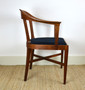 Art Deco Oak Arm Chair 1930s, Sweden, Blue Vevet, Antique, Vintage