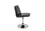 Vintage Danish Style Black Leather Tulip Swivel Chair By Börje Johanson For Johanson Design