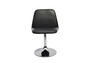 Vintage Danish Style Black Leather Tulip Swivel Chair By Börje Johanson For Johanson Design