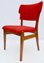 Set of 2 Red Vintage Danish style Mid Century Chairs