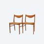 Pair Of Danish Teak Dining Chairs By Arne Wahl Iversen For Glyngøre Stolefabric, Circa 1960s