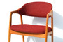 Mid Century Red Scandinavian Office Arm Chair 1950s