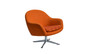 Mid Century Overman Pod By Cark Eric Klote Orange Wool Swivel Lounge Chair 1960 Sweden