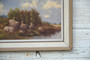 Scandinavian Mid 20th Century Landscape Oil Painting, Signed A.B.Fusrten, Framed