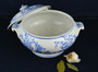 Antique French Gien Blue And White Tureen Ironstone Bowl, Rustic Farm House Tablewere