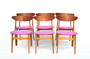 Danish "The Smile" Teak Dining Chairs By Farstrup Møbler, Circa 1960s x6