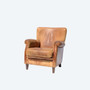 French style Industrial Leather Club chair