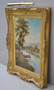 Original Antique Large Oil On Canvas "Fishing on the Derwent" by H. East