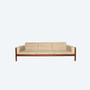 Vintage Mid 20th Century Danish Style Day Sofa, Teak, Wool Upholstery