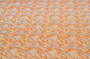 Vintage Woven Eco Orange Baby Blue White Sheen Fabric East Europe 1970s