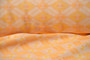 Vintage Woven Eco Yellow Salmon Fabric Eastern Europe 1970s