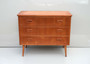 Vintage Danish Teak Chest of Drawers, 1960s Scandinavian Retro Mid century