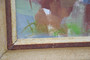 Vintage Oil On Canvas Painting "Fox This Winter" Landscape, Signed In 1948