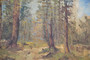 Vintage Oil On Canvas "Forest Of Jylland Denmark" Landscape, Signed In 1978