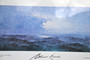 Contemporary Print Of Oil On Canvas Seascape, Signed Axel Lind "Lys Nordsjø Nat"