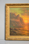 Antique Reproduction On Canvas Norway Sunset Seacoast Painting By Artist 1900s