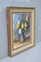 Danish Vintage Oil On Canvas Flower In Vase Still Life Painting By André 1950s