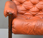 Arne Norrel Easy Chair, Sweden,1960s, Brown Leather