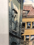 Contemporary Lithography Perspective of City Street By E. Garsveden, Circa 1980s