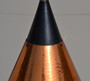 Danish Copper Cone Pendant Lamp 1960s