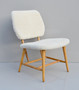 Vintage Sheepskin Teve Chair By Alf Svensson, Part Of Brabohag Series 1950s, Sweden