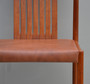 Vintage Teak Dining Brown Leather Chairs set of 4 by Bodafors, Sweden 1960s