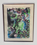 Vintage Lithography On Paper Abstract Painting, Signed By Paul Holsby In 1975