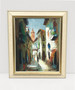 Vintage Oil On Canvas Italy Cityscape Painting, Signed By Artist 1970's