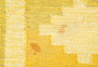 Karin Josson Vintage Flat Weave Rölakan Yellow Rug 1960s