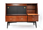 Vintage G Plan Sideboard, Tola And Black Librenza Highboard 1950s