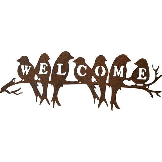 Welcome Birds Metal Wall art 66cm Welcome Birds Metal Wall art 66cm