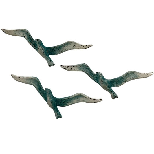 Soaring Blue Birds Set Of Three Wall Art 61cm Soaring Blue Birds Set Of Three Wall Art 61cm