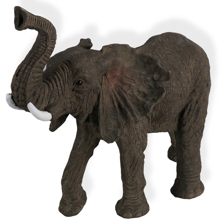 Raised Trunk Elephant Statue 60cm