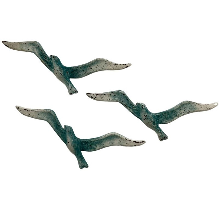 Soaring Blue Birds Set Of Three Wall Art 61cm