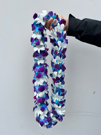 Lei Double Blue & White Mix