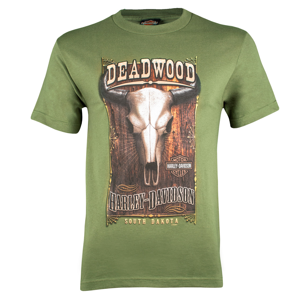 Deadwood Harley-Davidson® Men's Bison Skull Short Sleeve T