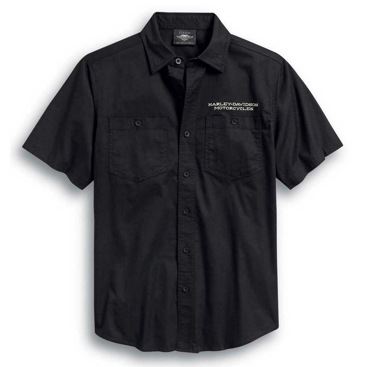 Harley-Davidson® Men's Ride Free Black Short Sleeve Button Up Shirt  99012-20VM