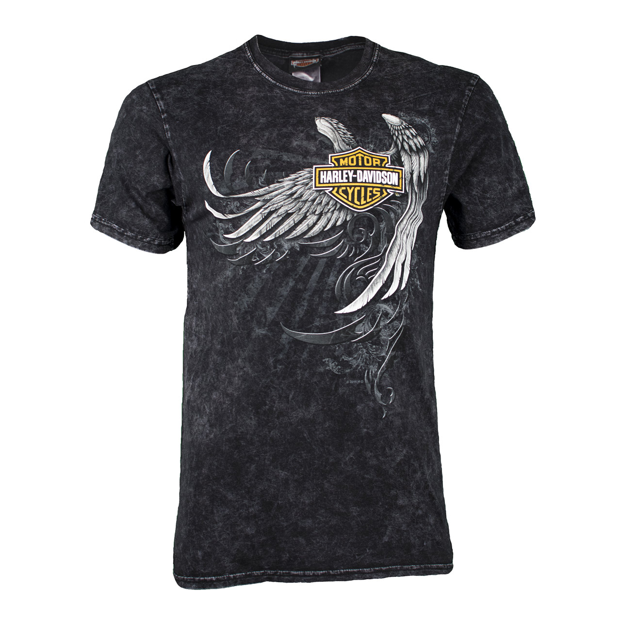 世界の Harley-Davidson skull wing t-shirt Tシャツ/カットソー(半袖 