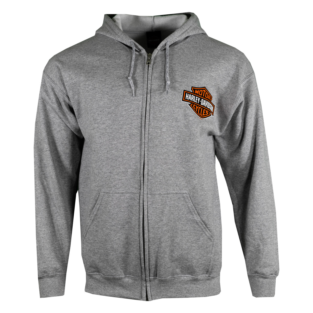 Sturgis Harley-Davidson® Men's Bar & Shield Heather Grey Zip-Up Hoodie