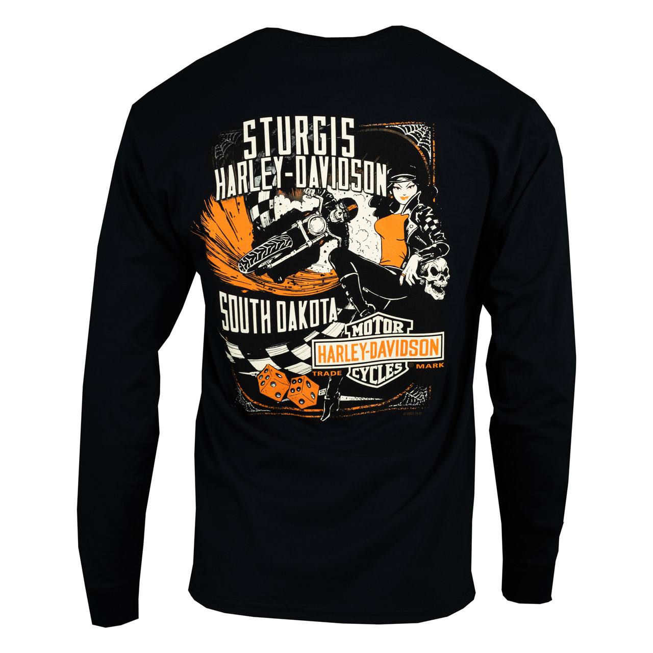 Sturgis Harley-Davidson® Men's Spray Out Black Long Sleeve T
